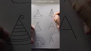 Draw with A Letter creativeart satisfying learntodraw interesting loveart drawingwithletters [upl. by Saundra546]