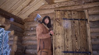 Medieval Log Cabin Door  Crafted from the Swedish Forest [upl. by Bahe]