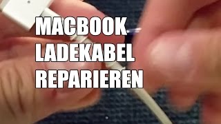 MacBook Ladekabel reparieren  MacBook Kabel gebrochen mit Kuli Feder sichern [upl. by Gardell250]