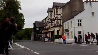 Moto GP bike at full throttle through the Sulby Straight [upl. by Newnorb269]