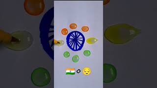 dian🇮🇳Flower🌼india flag colour mixingart satisfying youtubeshorts viralshorts colors anaya [upl. by Leitnahs]