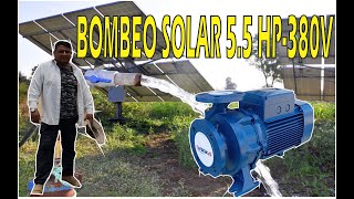 SISTEMA DE BOMBEO SOLAR 5 5 hp PEDROLLO [upl. by Htebasyle]