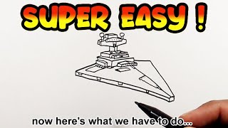 How to draw a star destroyer  Easiest Way To Draw [upl. by Albina]