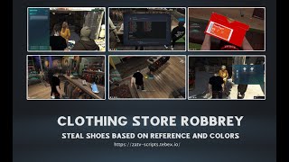 ZaTSCRIPTSQBCoreESX CLOTHING STORE HEIST [upl. by Nodarse]