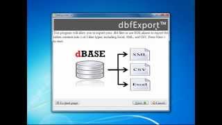 Working with dbfExport [upl. by Ecnav]