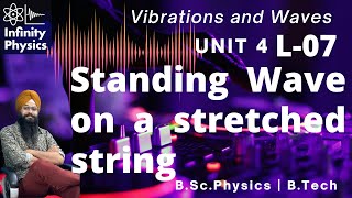 Waves L 07Standing Wave on a stretched string  Location of nodes and antinodes  Wave motion  BSc [upl. by Rihat]