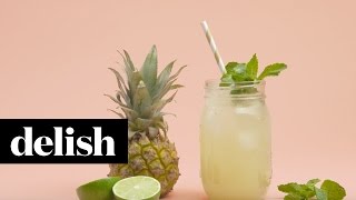 How To Make Pineapple Mint Mojito Mocktail  Delish  Splenda [upl. by Anyala47]