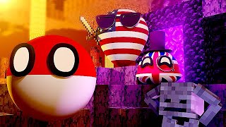 Countryballs in Minecraft INTO THE NETHER [upl. by Aicat]