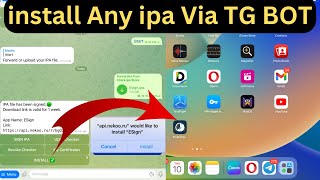 How to install any ipa via Telegram Bot  New installation Method Without PcTechnicalTT [upl. by Sirod444]