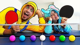 Aprende colores ping pong tennis bolas  bebé rimas para los niños [upl. by Suolkcin318]