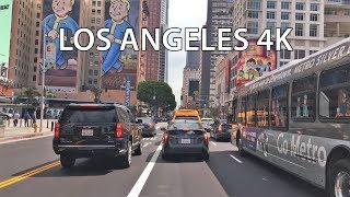 Driving Downtown  Los Angeles 4K  USA [upl. by Ydderf342]