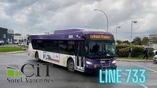 CIT SOREL VARENNES 1217 NEW FLYER BUS RIDE [upl. by Shawnee267]