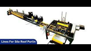 silo C purlin roll forming machine  Grain silo purlin production line [upl. by Hui]