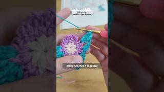 Triple Crochet 3 together shorts crochet howtocrochet [upl. by Owain]