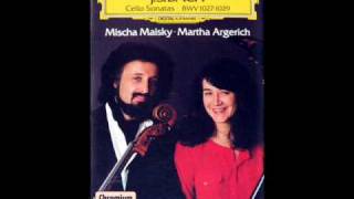 Argerich  Maisky Cello Sonata in G minor BWV 1029  Allegro Bach  DG 1985 [upl. by Akemad792]