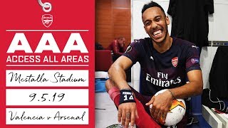 AUBAMEYANG WITH A HATTRICK  Access All Areas  Valencia 2  4 Arsenal 3  7 on aggregate [upl. by Rior]