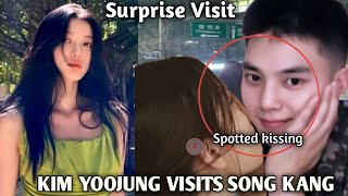 Shocking Kim Yoojung Visit Song Kang In His Military Service And They Share kiss in Public [upl. by Nyllij]