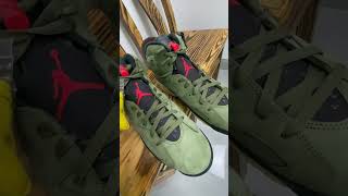 Air Jordan 6 Travis Scott olive green  aj6 airjordan6 jordan6travisscott [upl. by Enniotna]