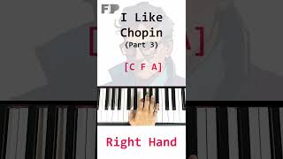 How to Play I Like Chopin Part 3 shorts pianotutorial [upl. by Sorrows]