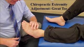 Chiropractic Extremity Adjustment Great Toe [upl. by Ashly224]