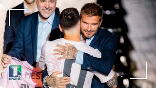 David Beckham REACTS to Lionel Messis SIGNING with Inter Miami in the MLS [upl. by Chatterjee436]