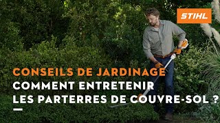 Comment entretenir les parterres de couvresol   Conseils de jardinage STIHL [upl. by Swor277]