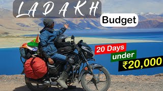 Ladakh Tour Plan  Ladakh 20 Days Trip Under ₹20000  Ladakh Itinerary Budget Places  Ladakh [upl. by Yrogerg]