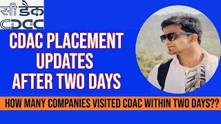 CDAC ACTS Pune placement updates  Companies visited the placements [upl. by Sargent]