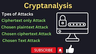 Cryptanalysis Types of Attacks [upl. by Funk]