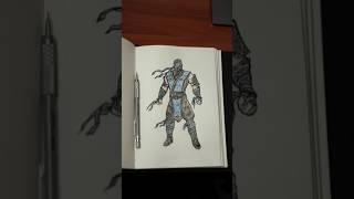 How to draw sub zero from mortal Kombat by jollyarts youtubeshorts drawing art shorts viral [upl. by Maillij]