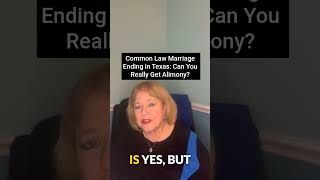 Common Law Marriage Ending in Texas Can You Really Get Alimony [upl. by Bentley]