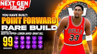 BEST POINT FORWARD BUILD ON NBA 2K22 NEXT GEN RARE BUILD SERIES VOL 24 [upl. by Enohsal]