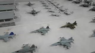 Miniature Airfield diorama  custom die cast model show BKK [upl. by Savory]