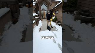 Lady Demanded Me To Shovel Her Driveway shorts snow satisfying [upl. by Anawad]