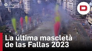 Valencia dispara la última mascletà de las Fallas 2023 [upl. by Koziel]