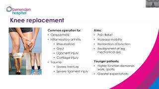 Benenden Hospital webinar Treatment for knee osteoarthritis [upl. by Oigroeg]