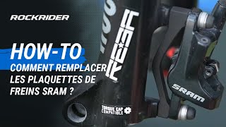 TUTO 🔧 Comment remplacer des plaquettes de frein VTT SRAM   ROCKRIDER [upl. by Gitel]