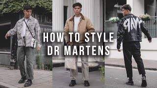 How To Style Dr Martens 1461  Mens Fashion Lookbook [upl. by Epuladaug]