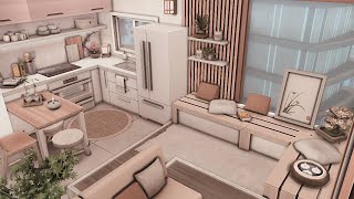 zen apartment  The Sims 4  apartment renovation  speed build  no cc [upl. by Ayit615]