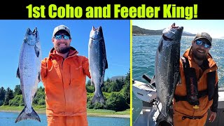 1st Coho and a Feeder King Alaskan Coho and King Salmon Fishing Juneau Alaska JULY 2023 [upl. by Apul]