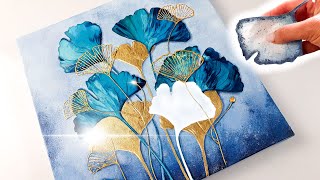 MUST WATCH Ginkgo Leaf CRAZY Techniques  Gold Leaf  AB Creative Tutorial [upl. by Ajay]