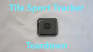 Tile Sport Bluetooth Tracker Teardown [upl. by Gwenore443]