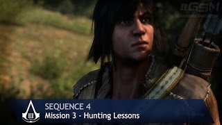 Assassins Creed 3  Sequence 4  Mission 3  Hunting Lessons 100 Sync [upl. by Niltiak705]