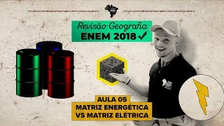 Matriz ENERGÉTICA vs Matriz ELÉTRICA  Revisão Geografia ENEM 2018 06  Terra Negra [upl. by Yeslek609]