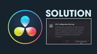 How to Fix the GPU Configuration Warning Error in DaVinci Resolve [upl. by Tedder]