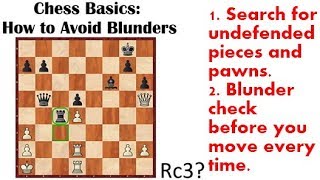 Chess Basics How to Avoid Blunders [upl. by Isacco]