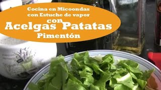 Receta de acelgas con patatas en el microondas [upl. by Gerhardt]