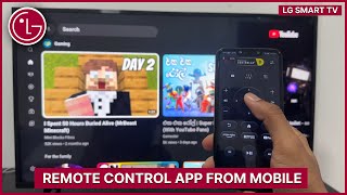 LG Smart TV How to Use Remote Control App From Mobile Android [upl. by Muriel]