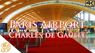 Paris Airport France Charles De Gaulle Airport Tour 4k CDG Airport [upl. by Pearman]