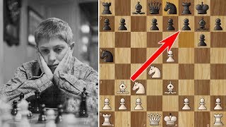 Bobby Fischer beats a Grandmaster in 10 moves But Reshevsky plays on [upl. by Oidacra]